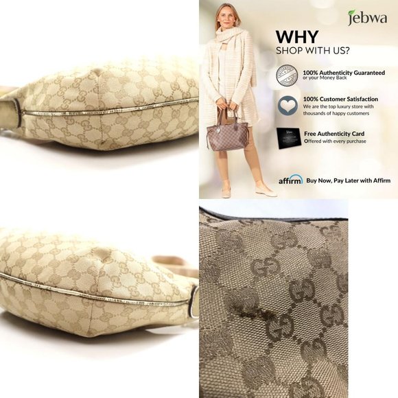 Auth Gucci Gg Beige Gold Jacquard #5546G12 - Picture 12 of 13